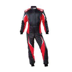 OMP Italy TECNICA EVO MY21 Racing Suit Black-Red (FIA homologation)