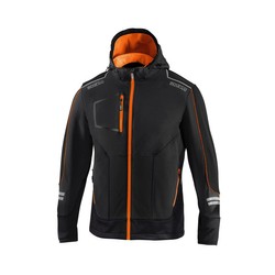 Sparco Italy TECH Mens softshell jacket black-orange