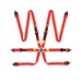 OMP Italy FIRST MY22 6 - point Safety Belts red (FIA)